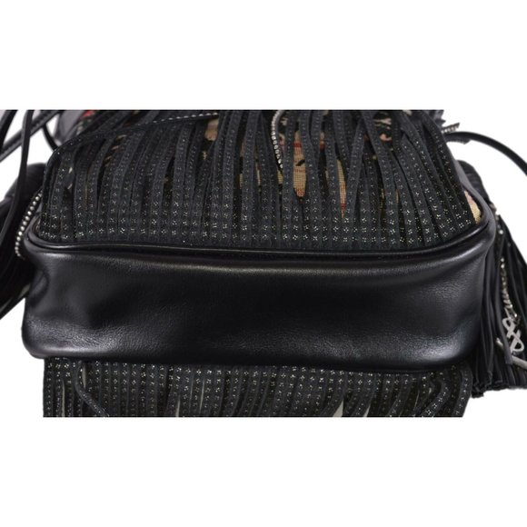 New Saint Laurent YSL 412691 Small Helena Studded Fringed Bucket Crossbody Bag - Picture 3 of 9